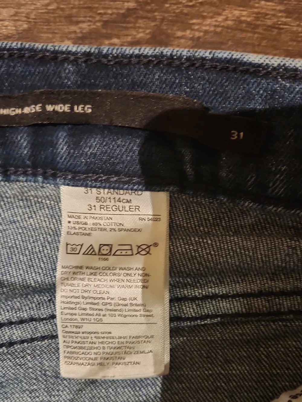 ❤️ BANANA REPUBLIC HIGH RISE WIDE LEG JEANS, 12 (31)